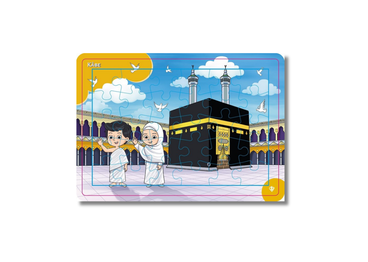 4-6 Yaş Değerli Mekanlar Kabe Puzzle 30 Parça