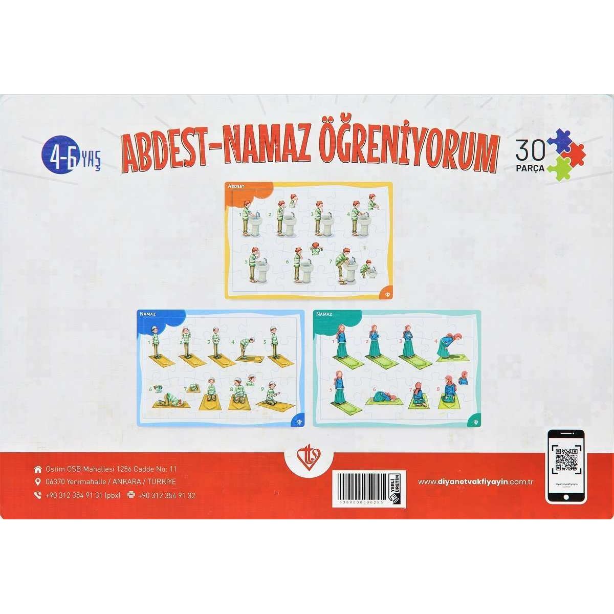 4 - 6 Yaş Abdest Öğreniyorum Erkek 30 Parça Puzzle - 8380000000297