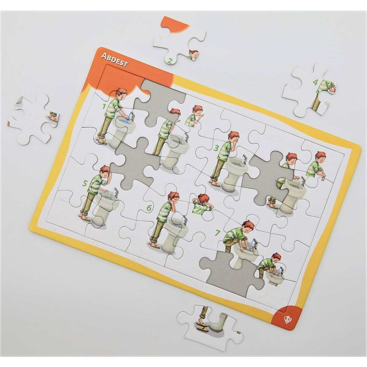 4 - 6 Yaş Abdest Öğreniyorum Erkek 30 Parça Puzzle - 8380000000297