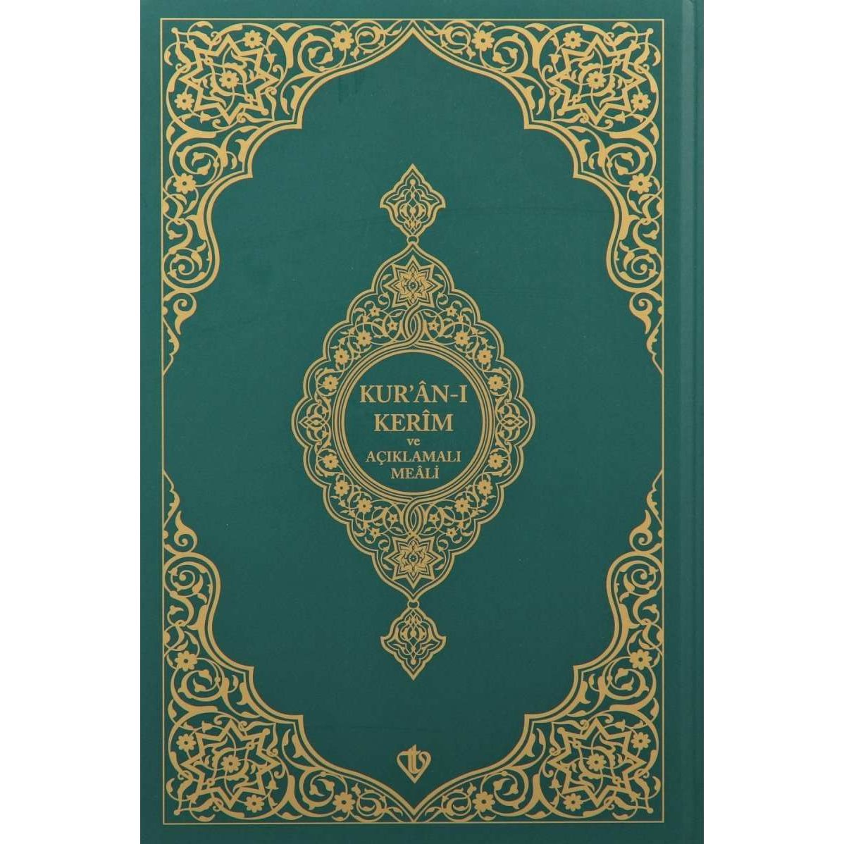 Kuranı Kerim ve Açıklamalı Karşılıklı Meali Orta Boy (Yeşil) - 9786254282782