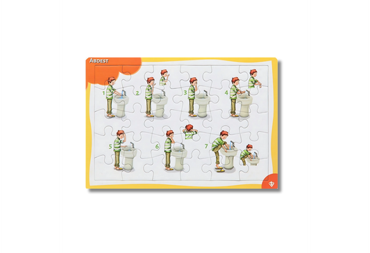4-6 Yaş Abdest Öğreniyorum Erkek 30 Parça Puzzle