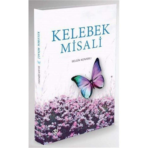 Kelebek Misali book cover with a butterfly and flowers in Turkish.